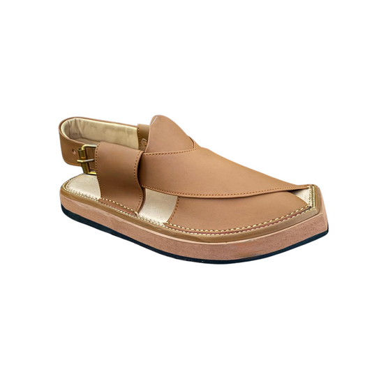 Classic Kaptaan Camel Brown Peshawari Chappal