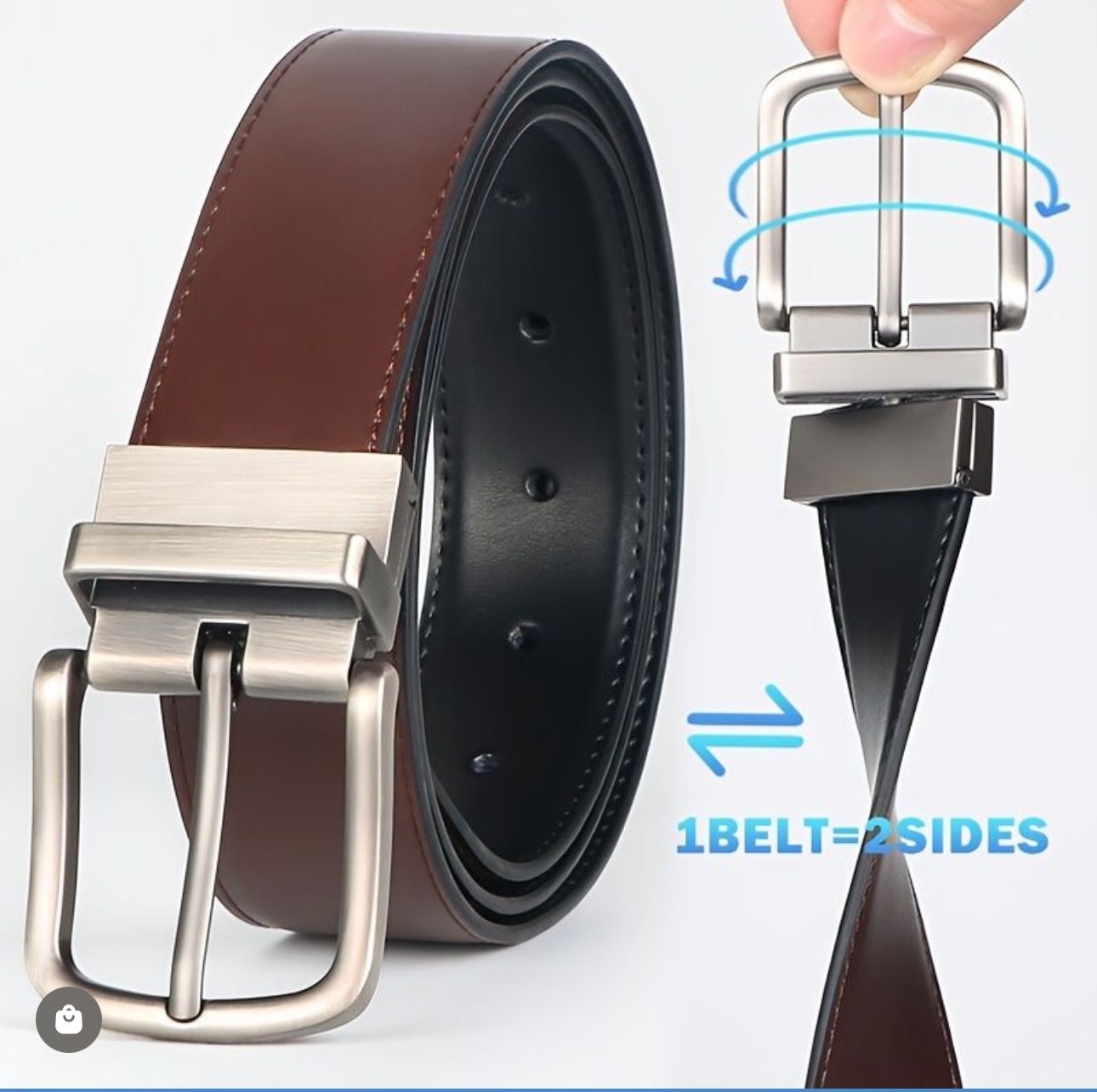 Classic Premium Pure Leather Double Side Twisting Belt